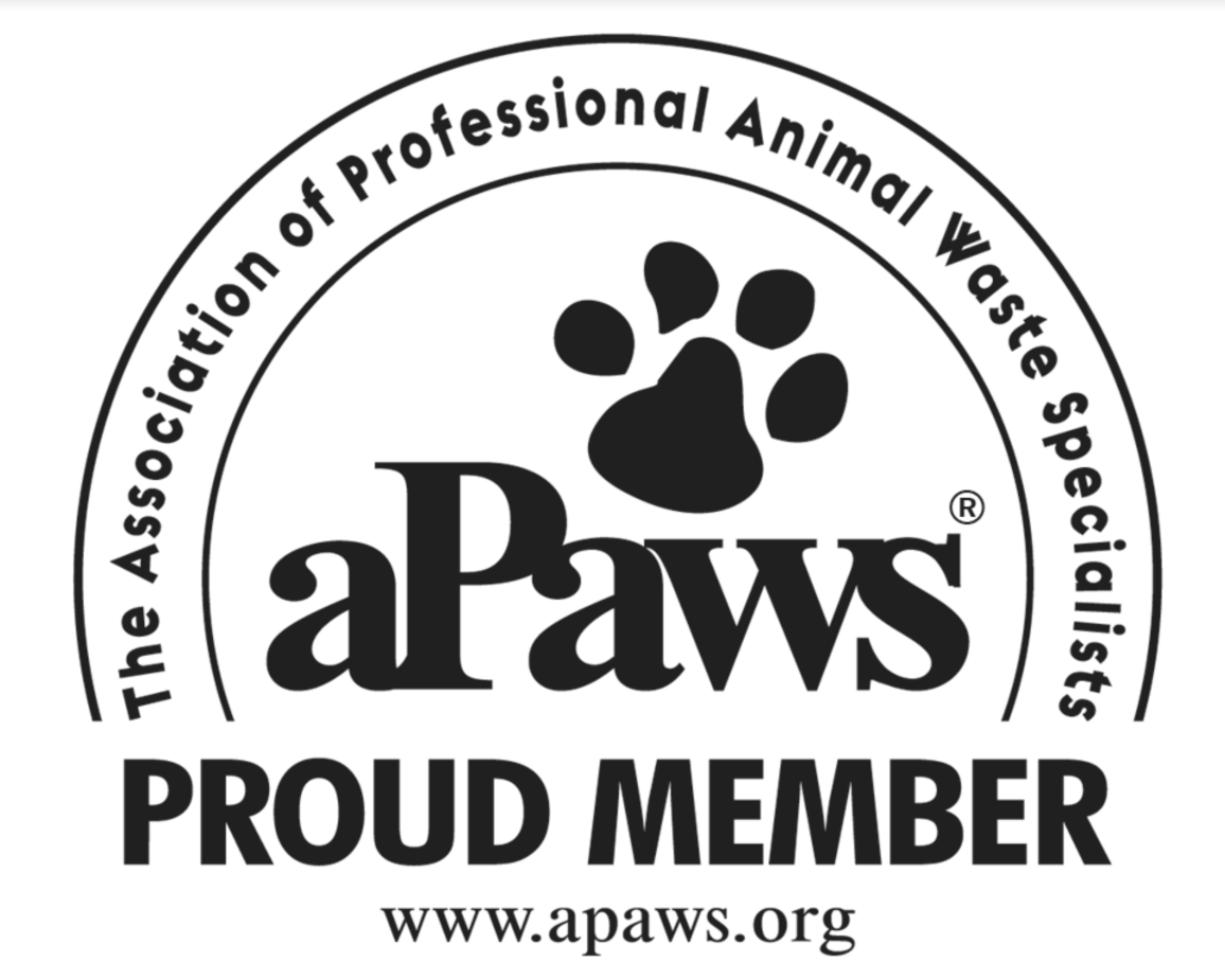 aPaws Proud member logo black lettering